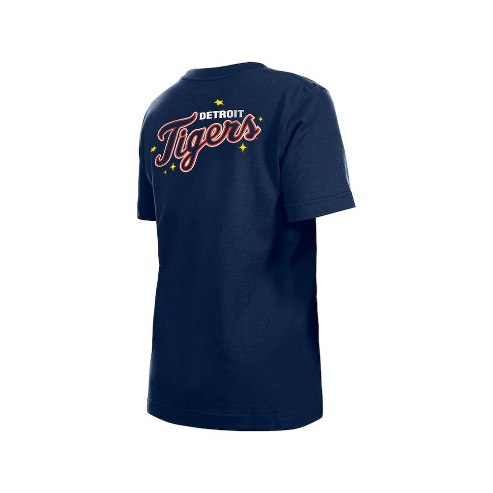 Navy Detroit Tigers New Era Youth Stars & Cap T-Shirt