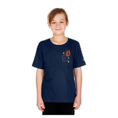 Navy Detroit Tigers New Era Youth Stars & Cap T-Shirt