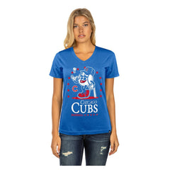 Royal Chicago Cubs New Era Women's Little Miss 2 V-Neck T-Shirt