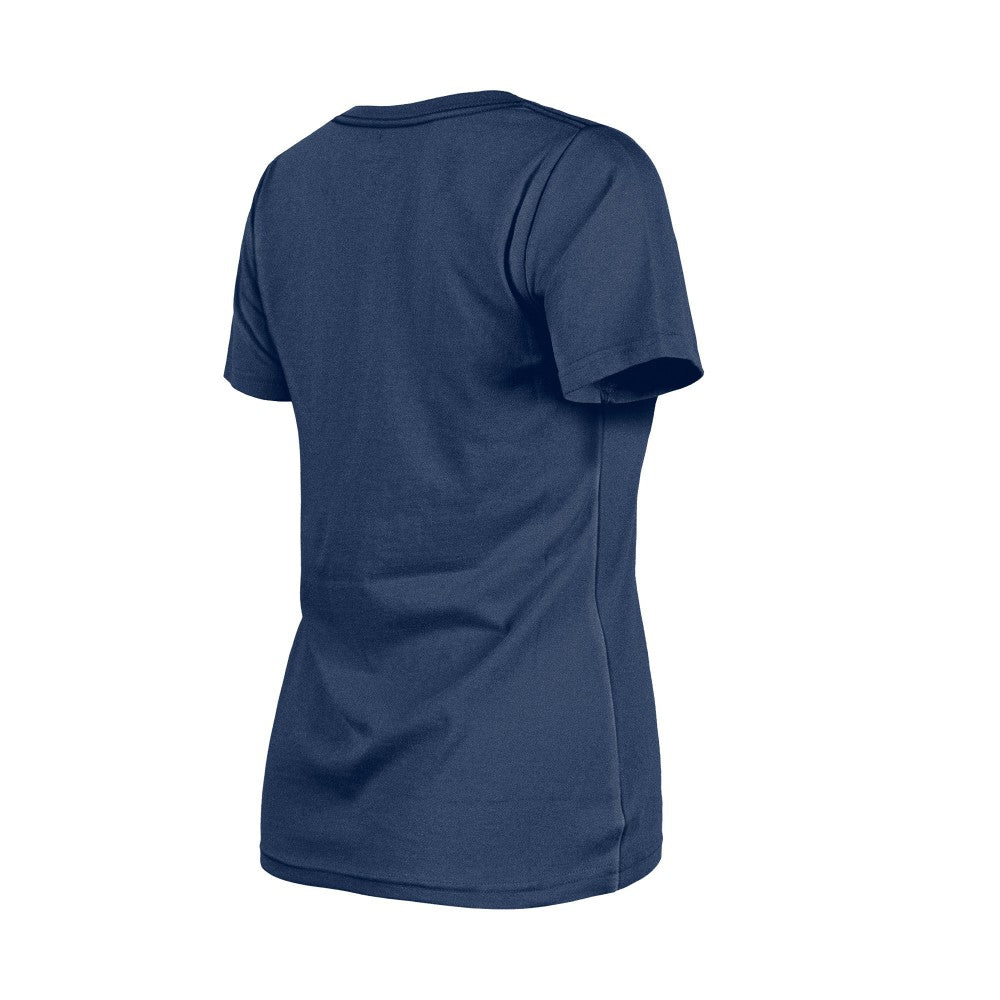 Navy Milwaukee Brewers New Era Women's Little Miss 2 V-Neck T-Shirt