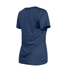 Navy Milwaukee Brewers New Era Women's Little Miss 2 V-Neck T-Shirt