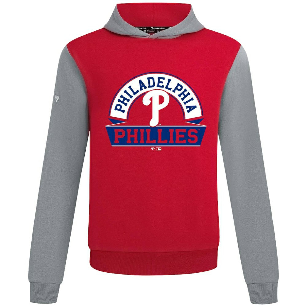 Red Philadelphia Phillies Levelwear Throwback Ultimate Banner Arch Hoodie