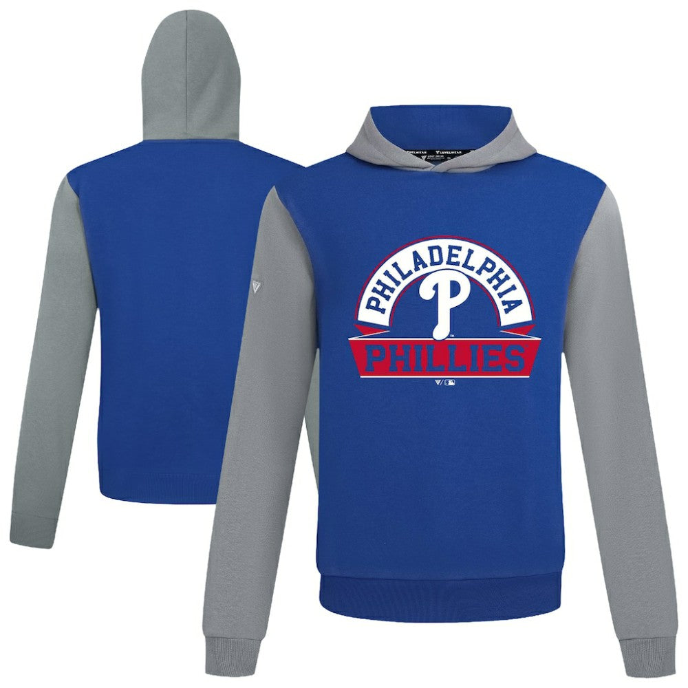 Royal Philadelphia Phillies Levelwear Throwback Ultimate Banner Arch Hoodie