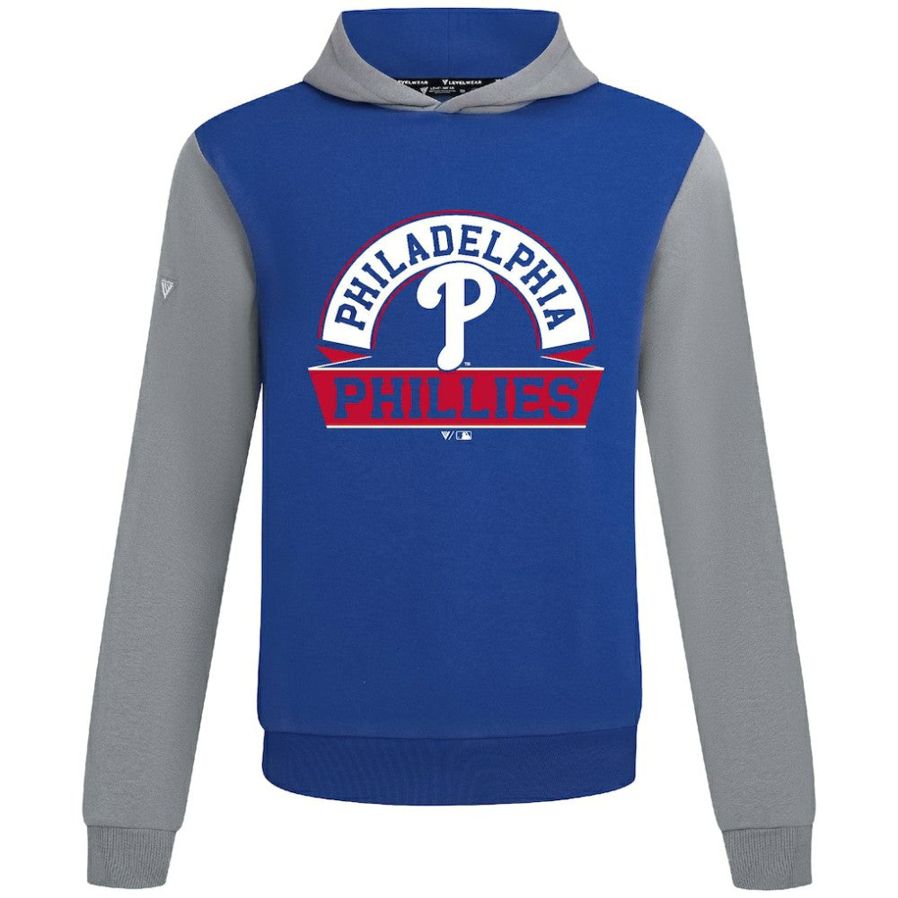 Royal Philadelphia Phillies Levelwear Throwback Ultimate Banner Arch Hoodie