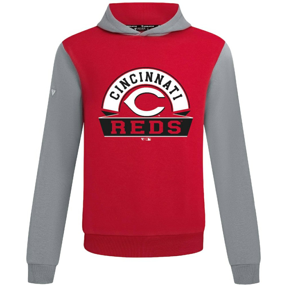 Red Cincinnati Reds Levelwear Throwback Ultimate Banner Arch Hoodie