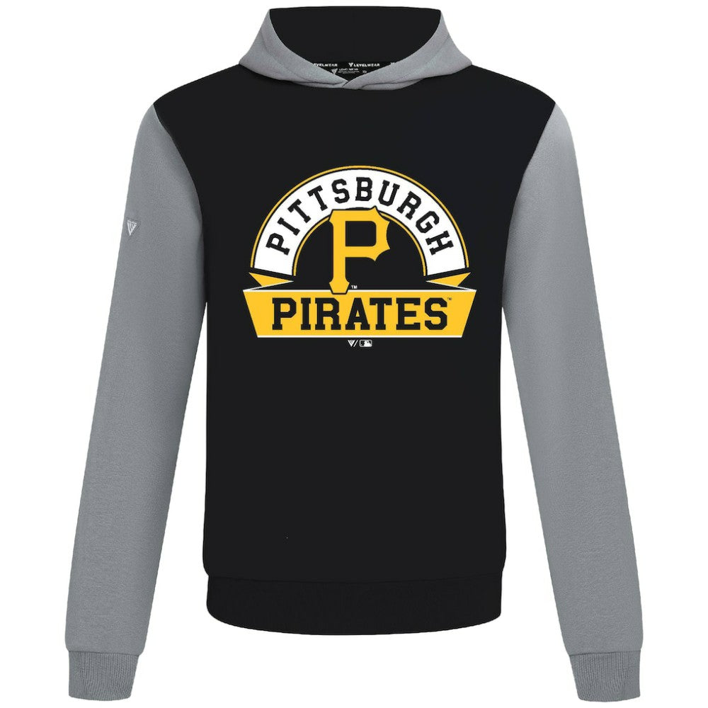Black Pittsburgh Pirates Levelwear Throwback Ultimate Banner Arch Hoodie