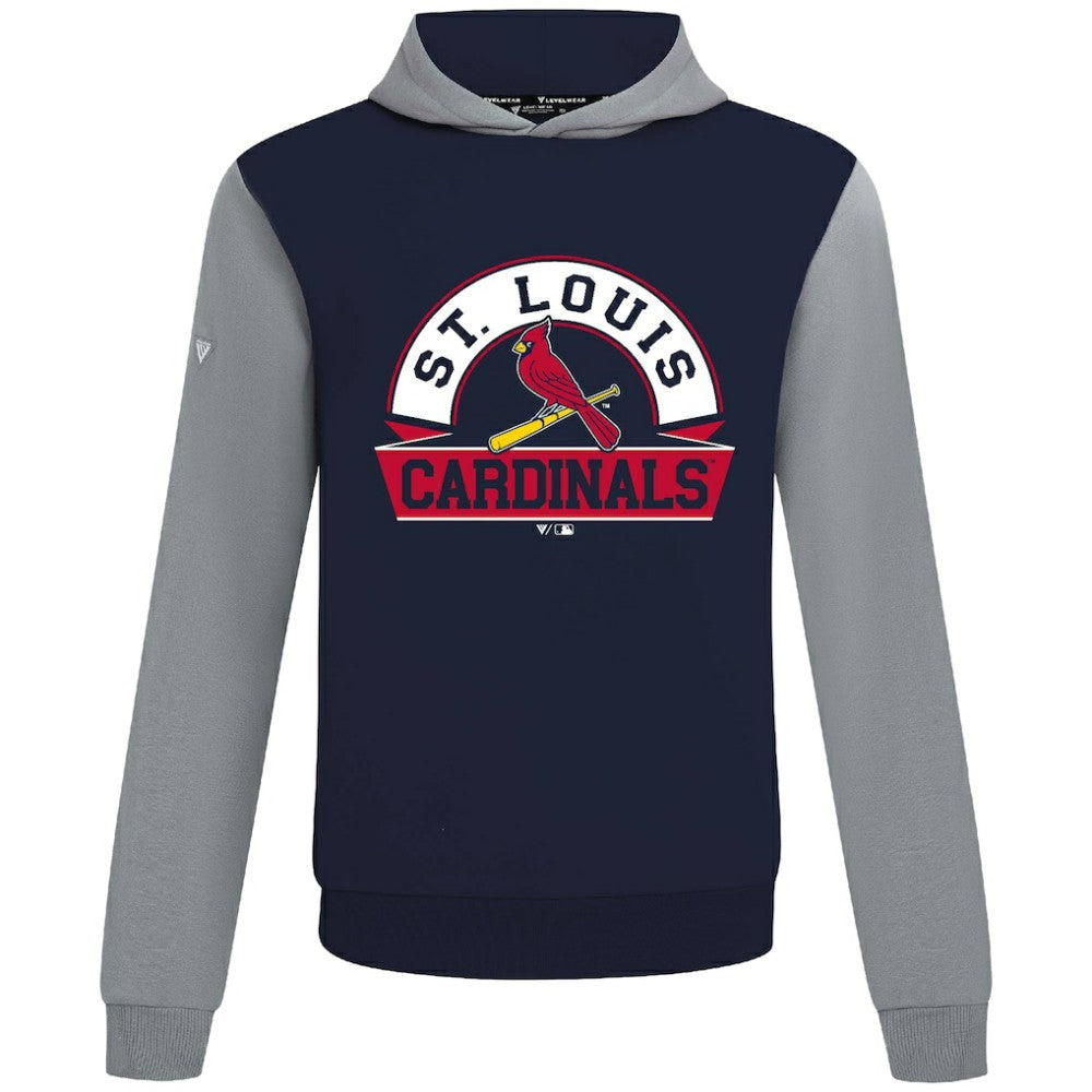 Navy St. Louis Cardinals Levelwear Throwback Ultimate Banner Arch Hoodie