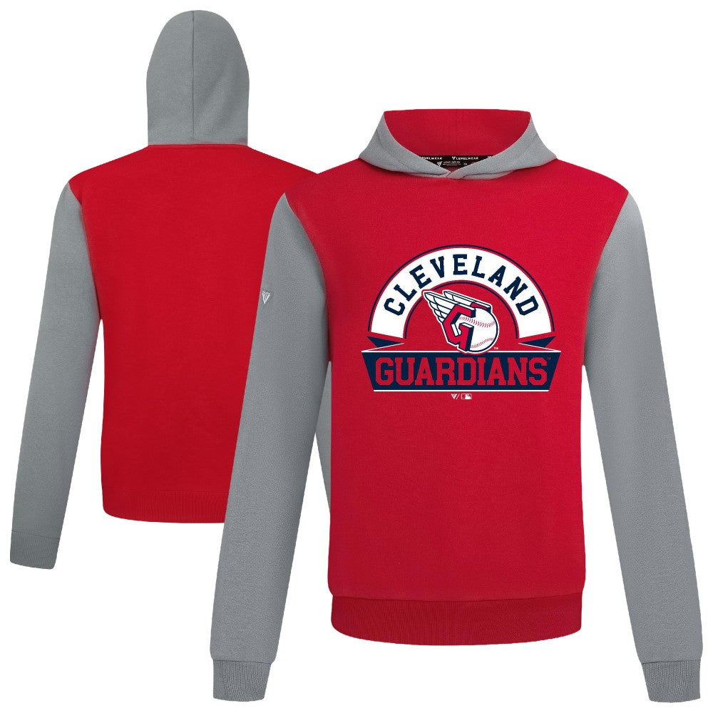 Red Cleveland Guardians Levelwear Throwback Ultimate Banner Arch Hoodie