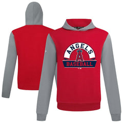 Red Los Angeles Angels Levelwear Throwback Ultimate Banner Arch Hoodie