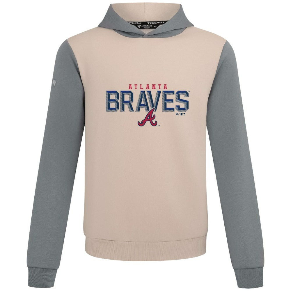Sand Atlanta Braves Levelwear Throwback Carve Ultimate Hoodie
