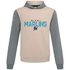 Sand Miami Marlins Levelwear Throwback Carve Ultimate Hoodie