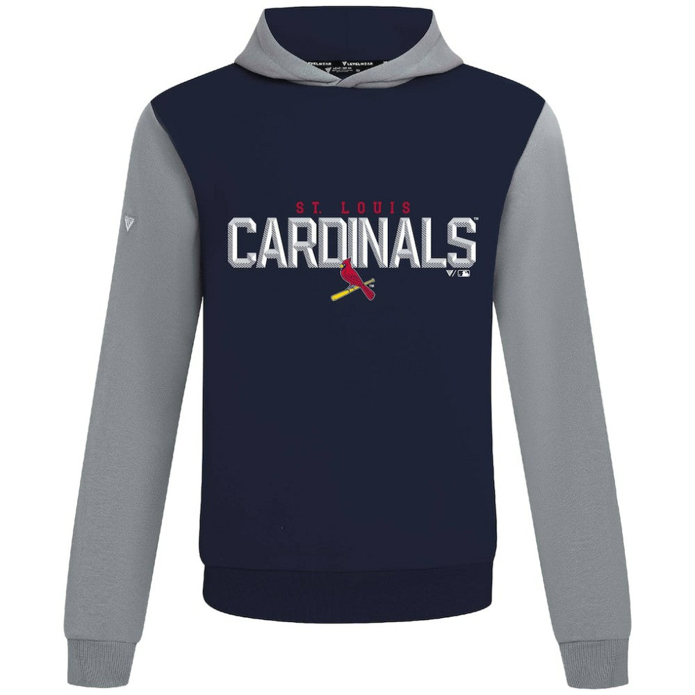 Navy St. Louis Cardinals Levelwear Throwback Carve Ultimate Hoodie