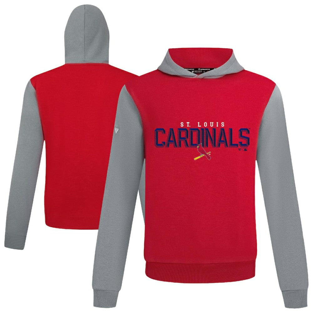 Red St. Louis Cardinals Levelwear Throwback Carve Ultimate Hoodie