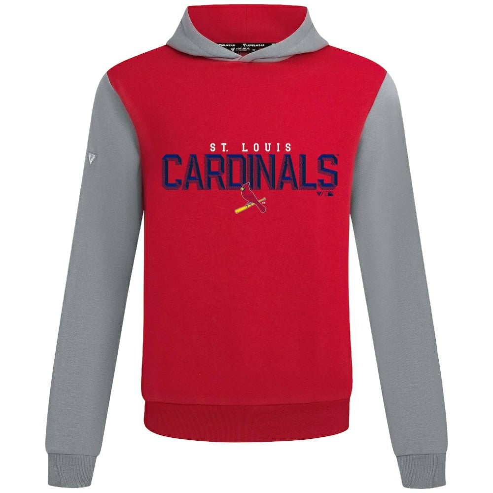 Red St. Louis Cardinals Levelwear Throwback Carve Ultimate Hoodie