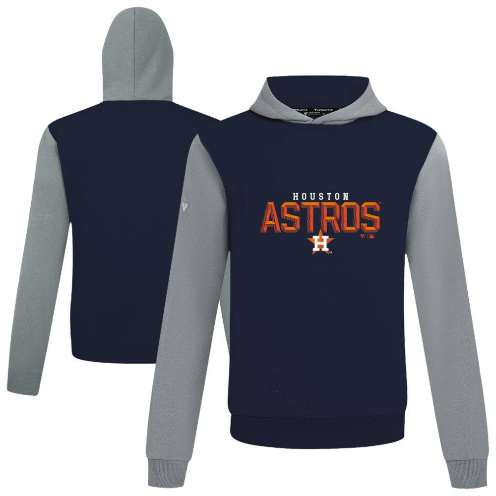 Navy Houston Astros Levelwear Throwback Carve Ultimate Hoodie