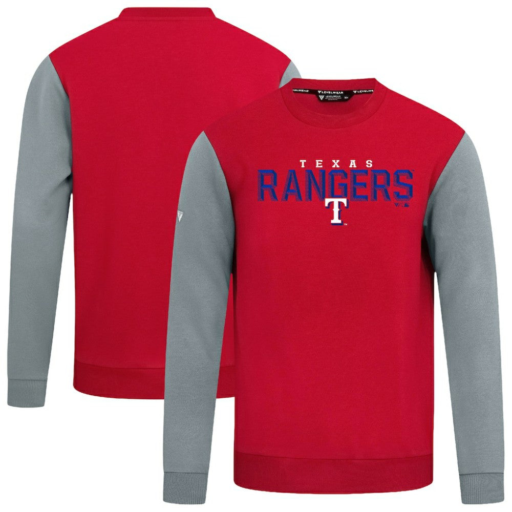 Red Texas Rangers Levelwear Throwback Ultimate Carve Sweatshirt