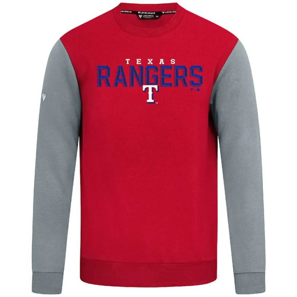 Red Texas Rangers Levelwear Throwback Ultimate Carve Sweatshirt