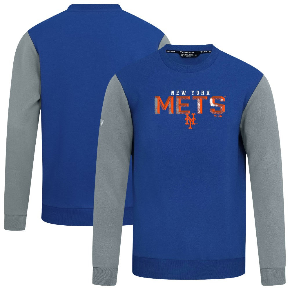 Royal New York Mets Levelwear Throwback Ultimate Carve Sweatshirt