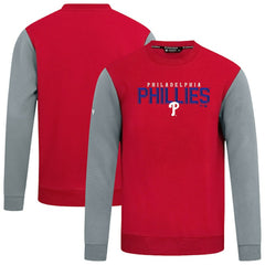 Red Philadelphia Phillies Levelwear Throwback Ultimate Carve Sweatshirt