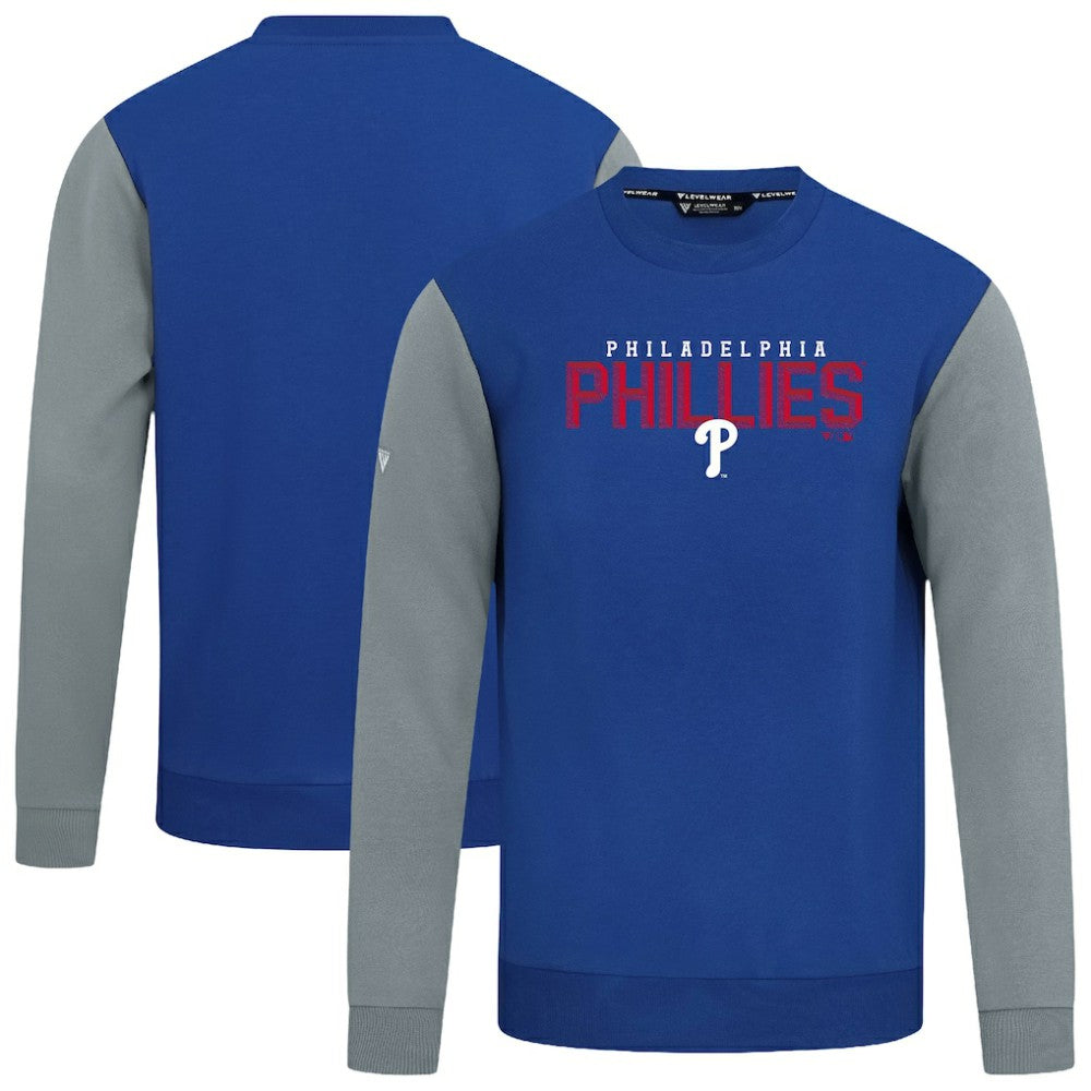 Royal Philadelphia Phillies Levelwear Throwback Ultimate Carve Sweatshirt