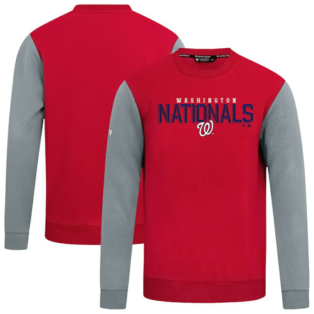 Red Washington Nationals Levelwear Throwback Ultimate Carve Sweatshirt