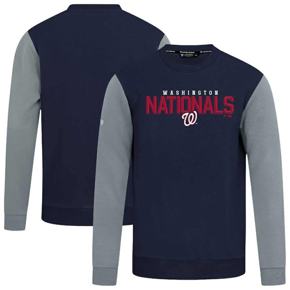 Navy Washington Nationals Levelwear Throwback Ultimate Carve Sweatshirt