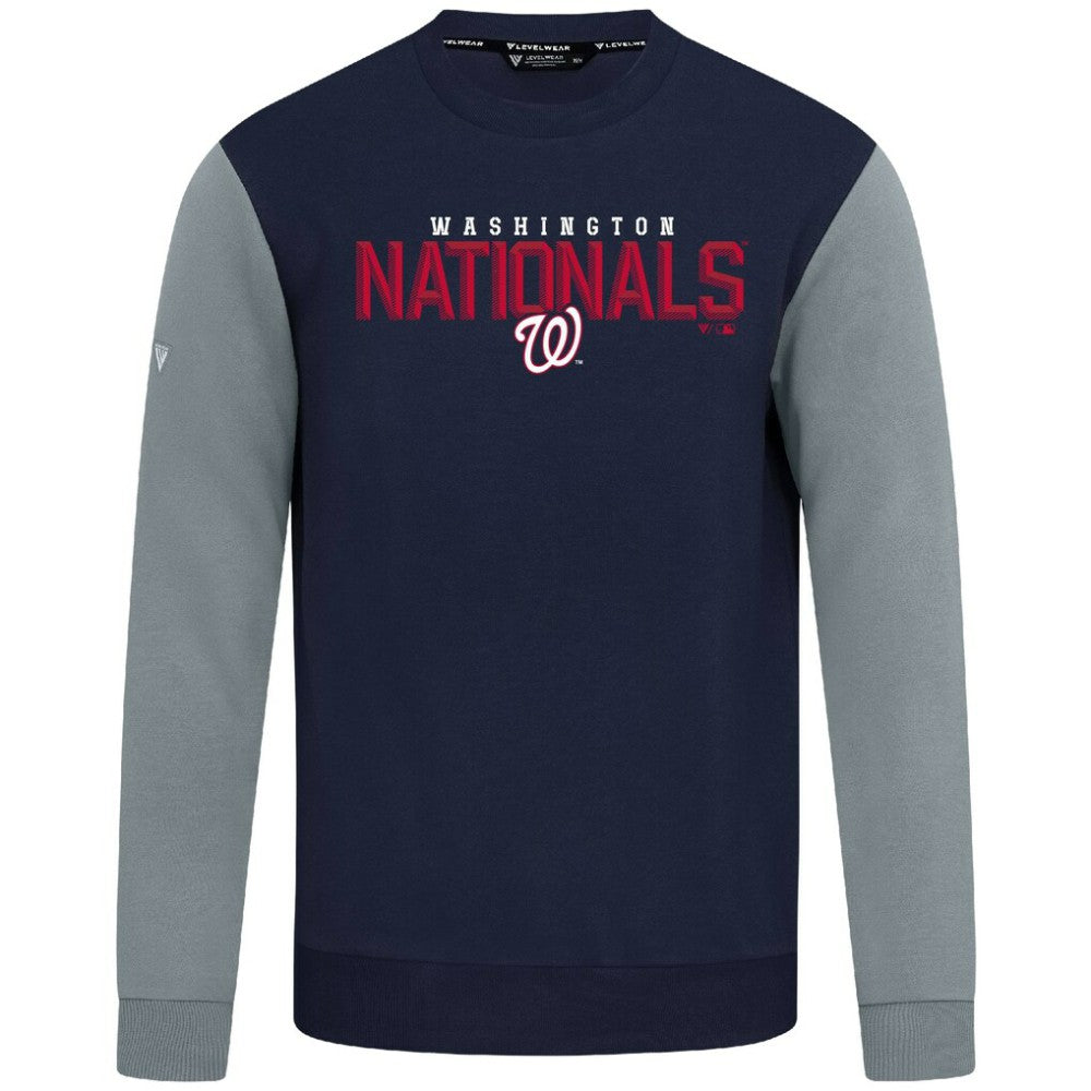 Navy Washington Nationals Levelwear Throwback Ultimate Carve Sweatshirt