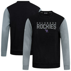 Black Colorado Rockies Levelwear Throwback Ultimate Carve Sweatshirt