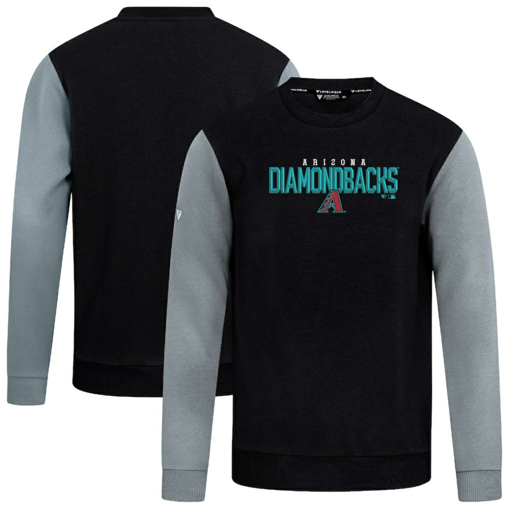 Black Arizona Diamondbacks Levelwear Throwback Ultimate Carve Sweatshirt