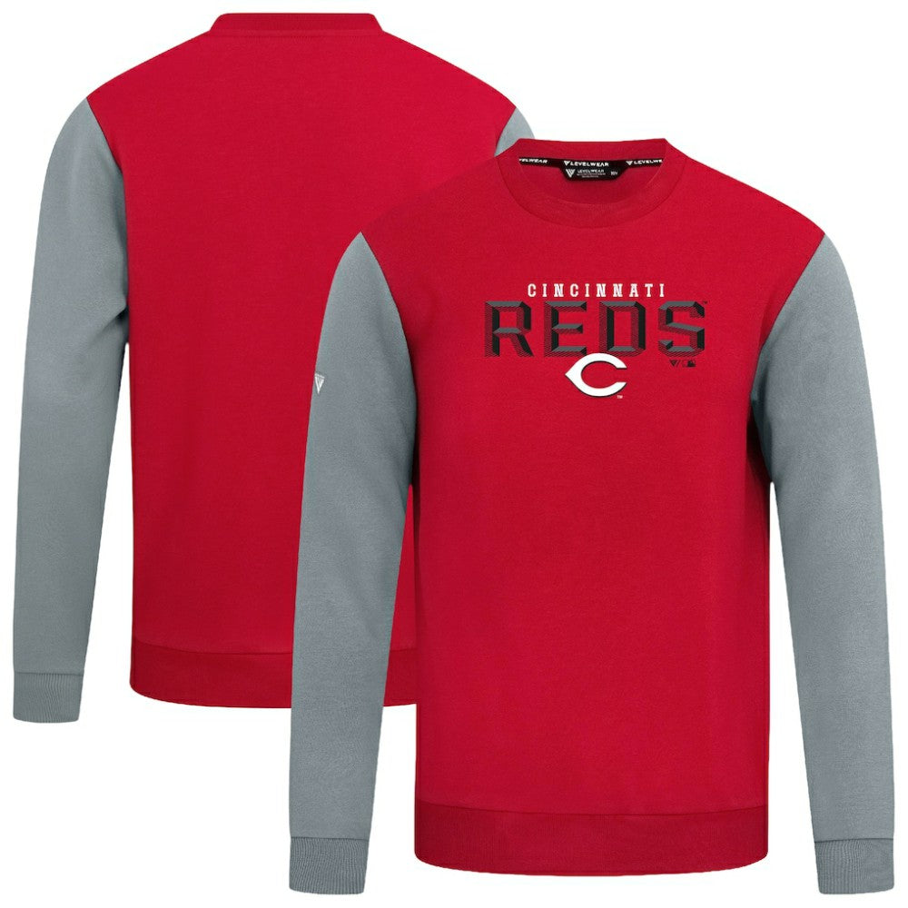 Red Cincinnati Reds Levelwear Throwback Ultimate Carve Sweatshirt