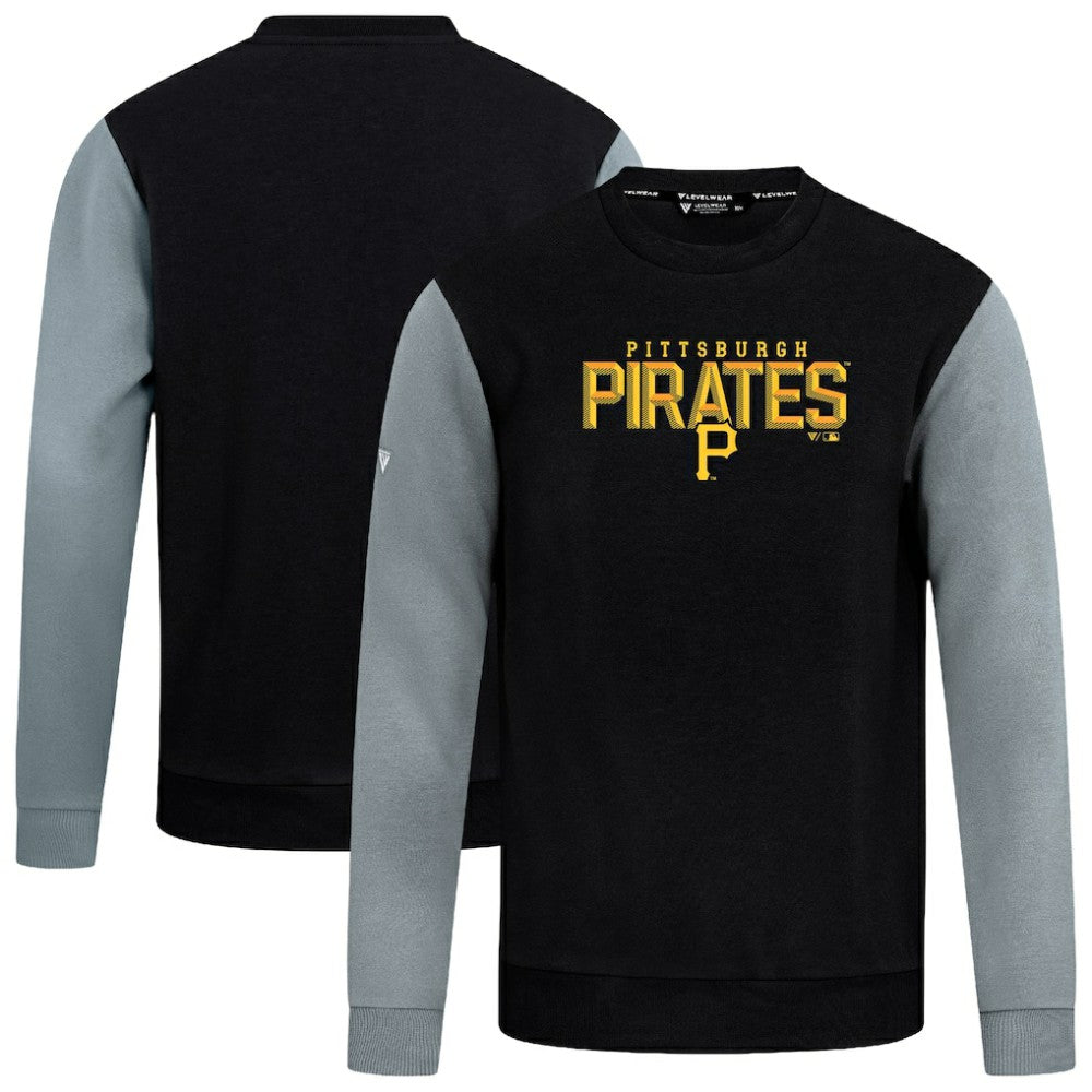 Black Pittsburgh Pirates Levelwear Throwback Ultimate Carve Sweatshirt
