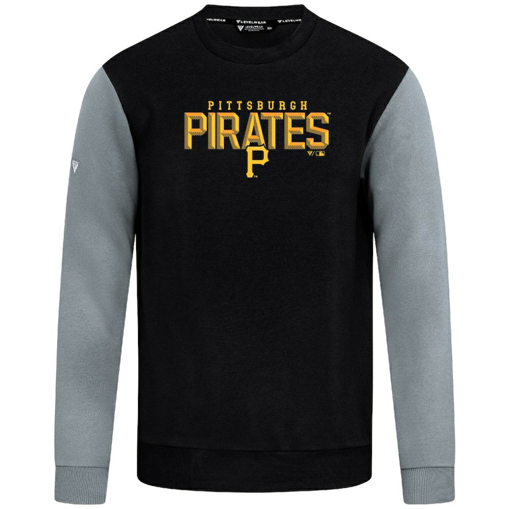 Black Pittsburgh Pirates Levelwear Throwback Ultimate Carve Sweatshirt