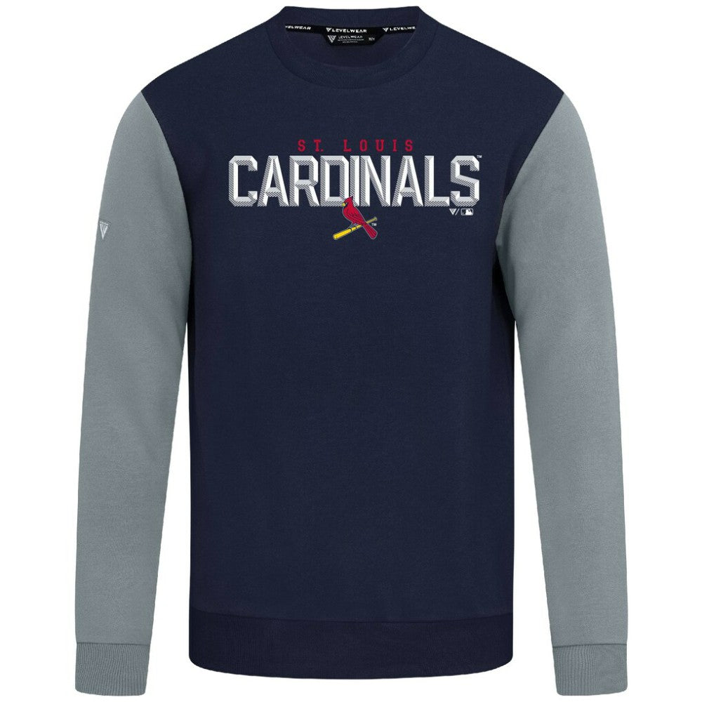Navy St. Louis Cardinals Levelwear Throwback Ultimate Carve Sweatshirt
