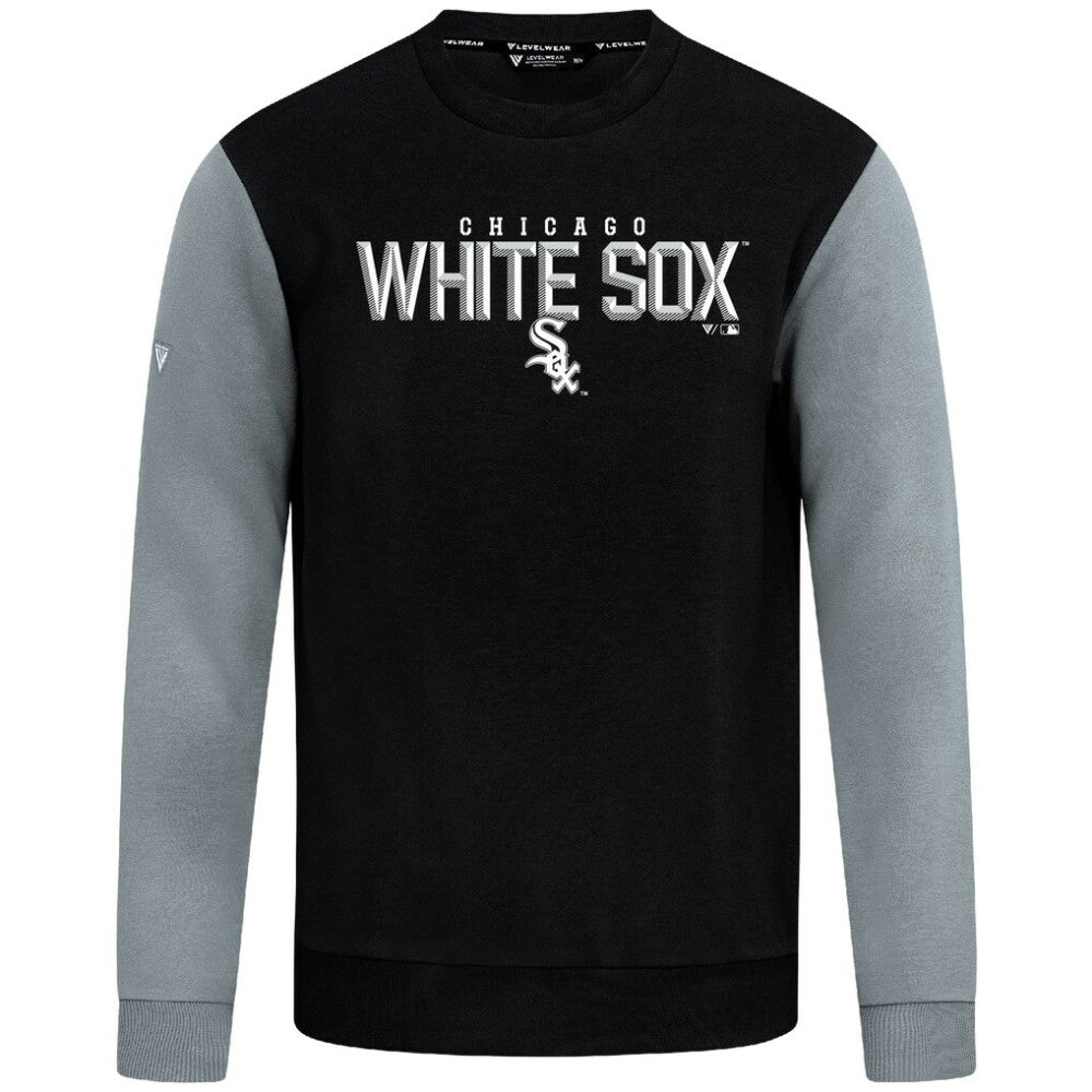 Black Chicago White Sox Levelwear Throwback Ultimate Carve Sweatshirt