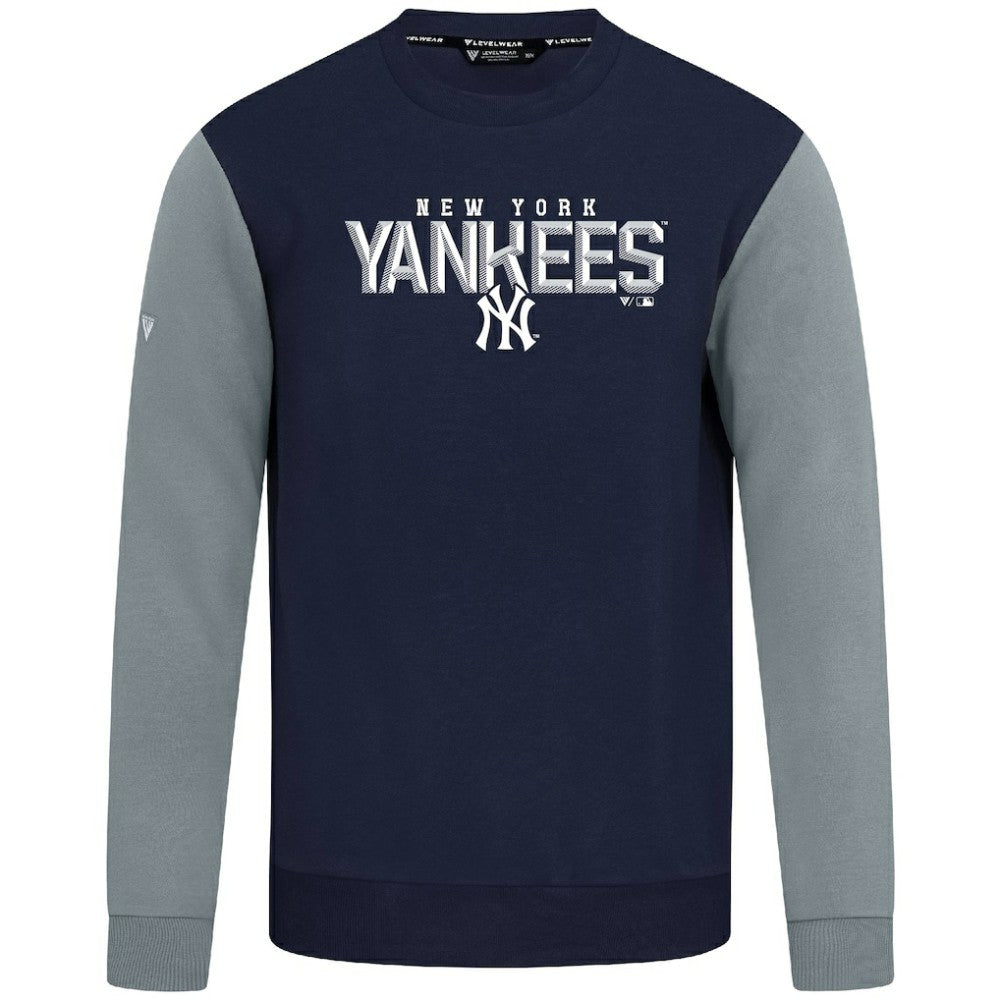 Navy New York Yankees Levelwear Throwback Ultimate Carve Sweatshirt