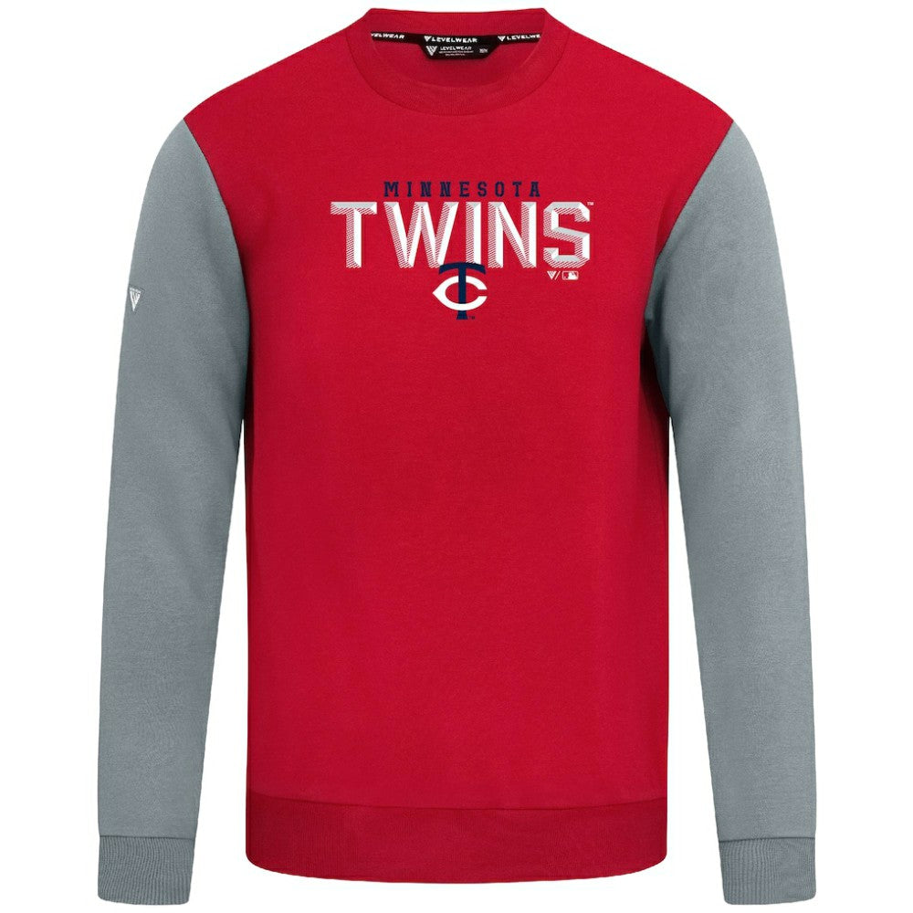 Red Minnesota Twins Levelwear Throwback Ultimate Carve Sweatshirt