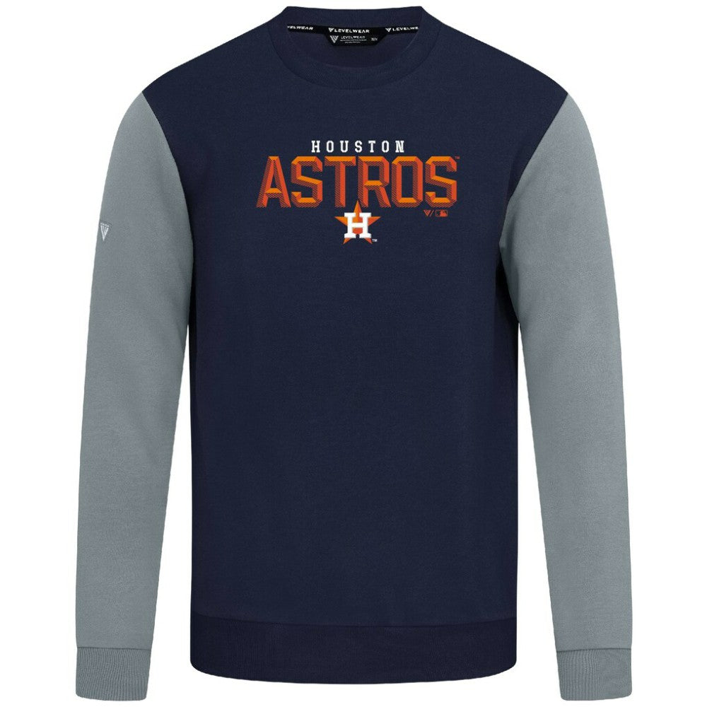 Navy Houston Astros Levelwear Throwback Ultimate Carve Sweatshirt