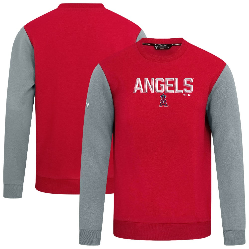 Red Los Angeles Angels Levelwear Throwback Ultimate Carve Sweatshirt