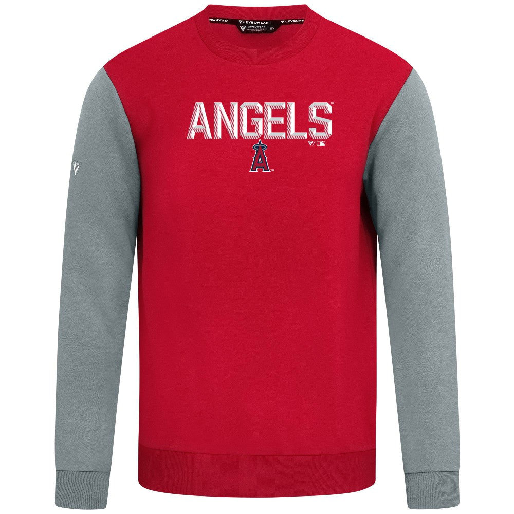 Red Los Angeles Angels Levelwear Throwback Ultimate Carve Sweatshirt