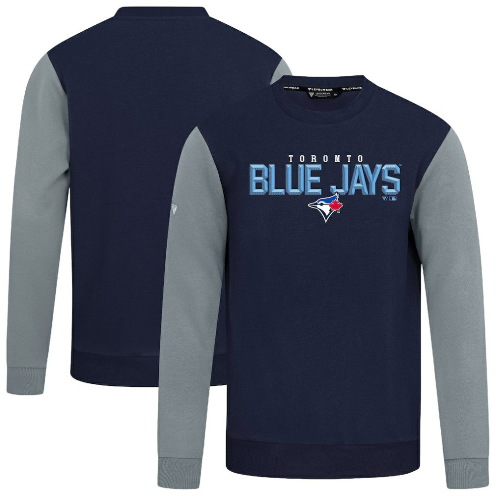 Navy Toronto Blue Jays Levelwear Throwback Ultimate Carve Sweatshirt