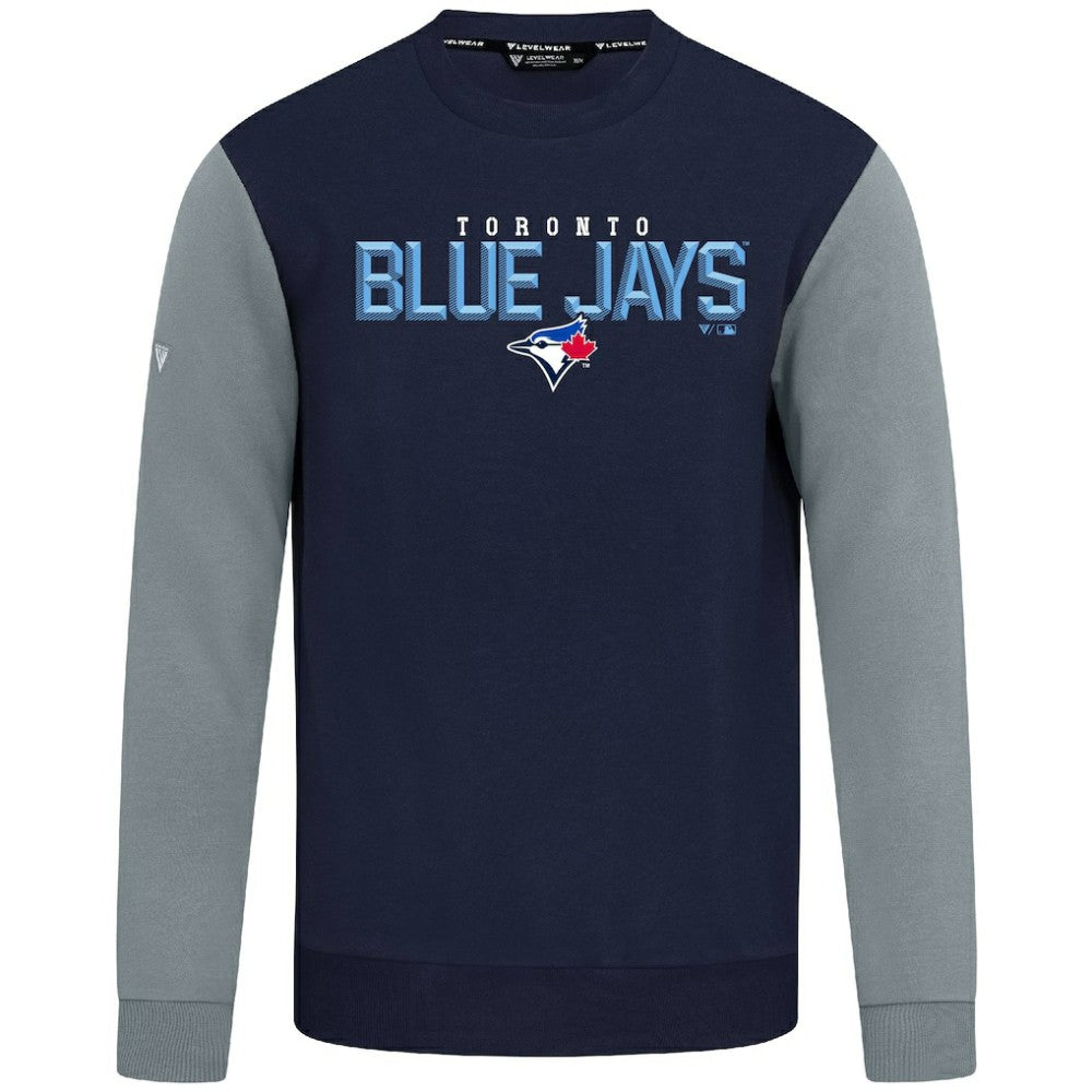 Navy Toronto Blue Jays Levelwear Throwback Ultimate Carve Sweatshirt