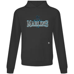 Black Miami Marlins Levelwear Relay Journey Pullover Hoodie