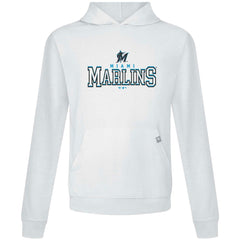 White Miami Marlins Levelwear Relay Journey Pullover Hoodie