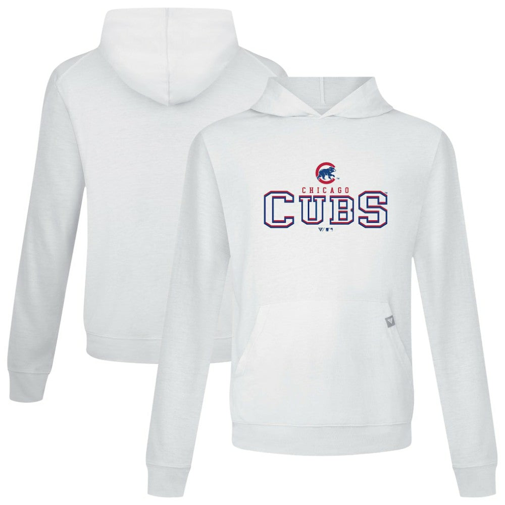 White Chicago Cubs Levelwear Relay Journey Pullover Hoodie