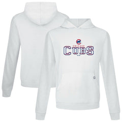 White Chicago Cubs Levelwear Relay Journey Pullover Hoodie