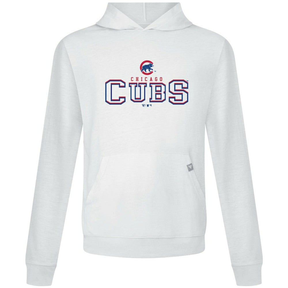 White Chicago Cubs Levelwear Relay Journey Pullover Hoodie