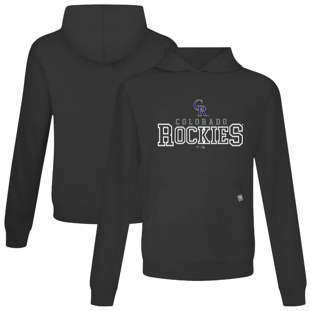 Black Colorado Rockies Levelwear Relay Journey Pullover Hoodie