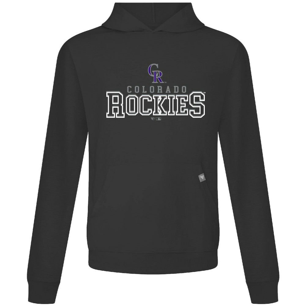 Black Colorado Rockies Levelwear Relay Journey Pullover Hoodie