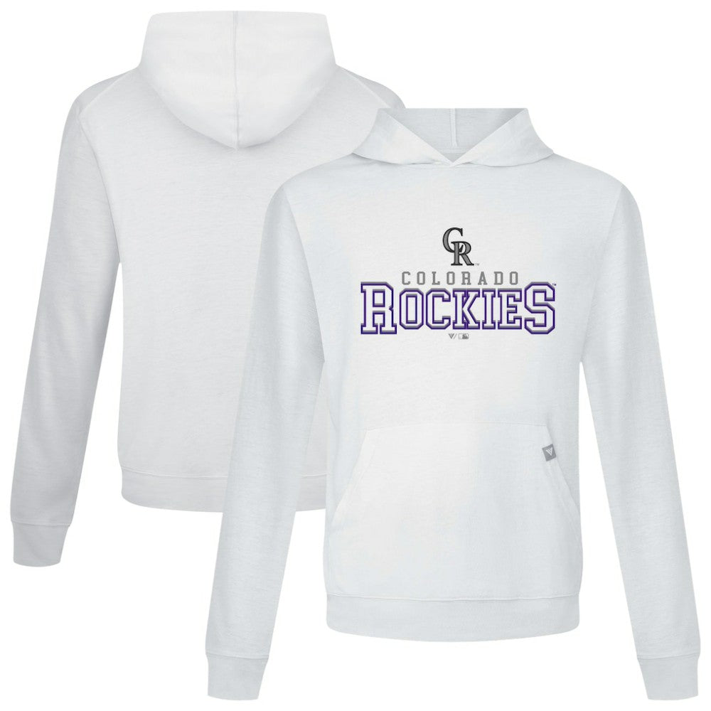 White Colorado Rockies Levelwear Relay Journey Pullover Hoodie