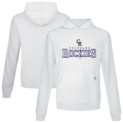 White Colorado Rockies Levelwear Relay Journey Pullover Hoodie
